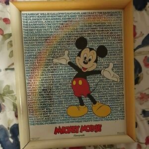 Disney Multicolor Text Art Print
